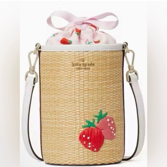 kate spade new york Handbags - Kate Spade Strawberry Picnic Cylinder Crossbody Bucket Bag